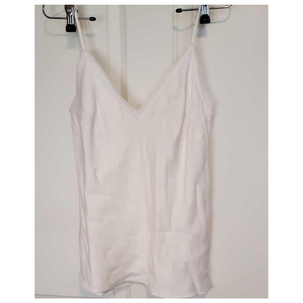 *NEW* Frame Satin Tank Size Small Color Off White